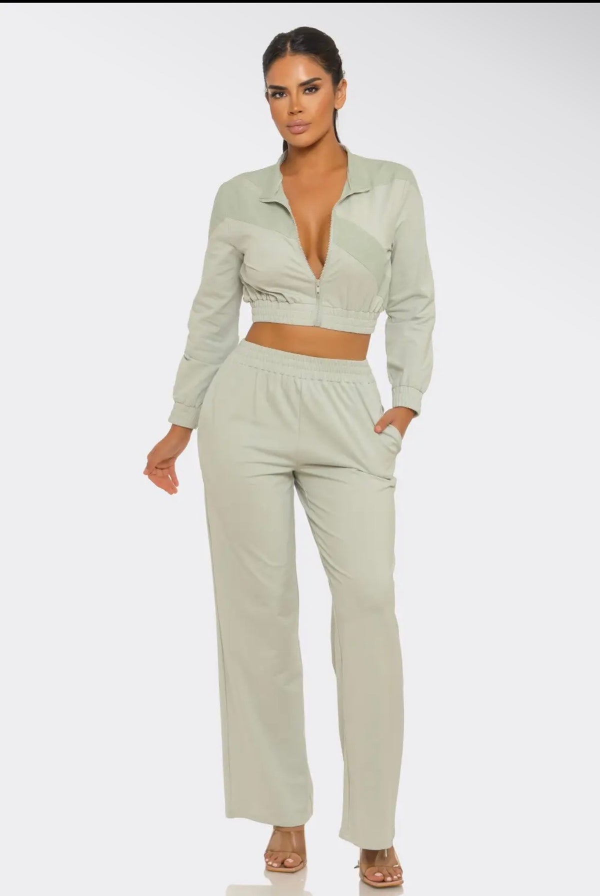 Chic Cropped Lounge Set